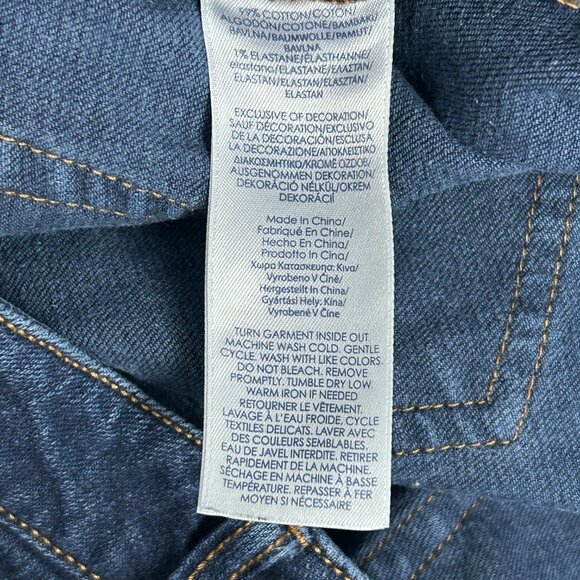 Chaps Jeans Womens 10 (30x28) Daniella Curvy Fit Straight Blue Stretch Denim - Picture 13 of 14